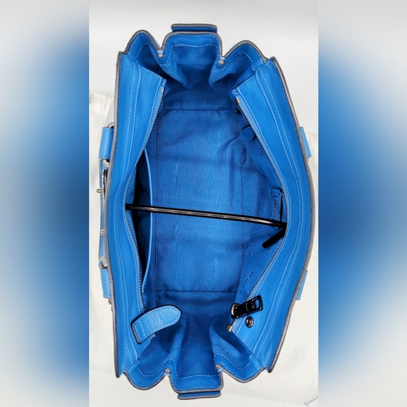 Coach Swagger 21 in Azure Blue Pebbled Leather with Rexy Charm - Picture 11 of 14